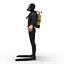 diver rigged 3d model