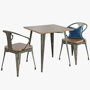Table and Chair Malibu 3D