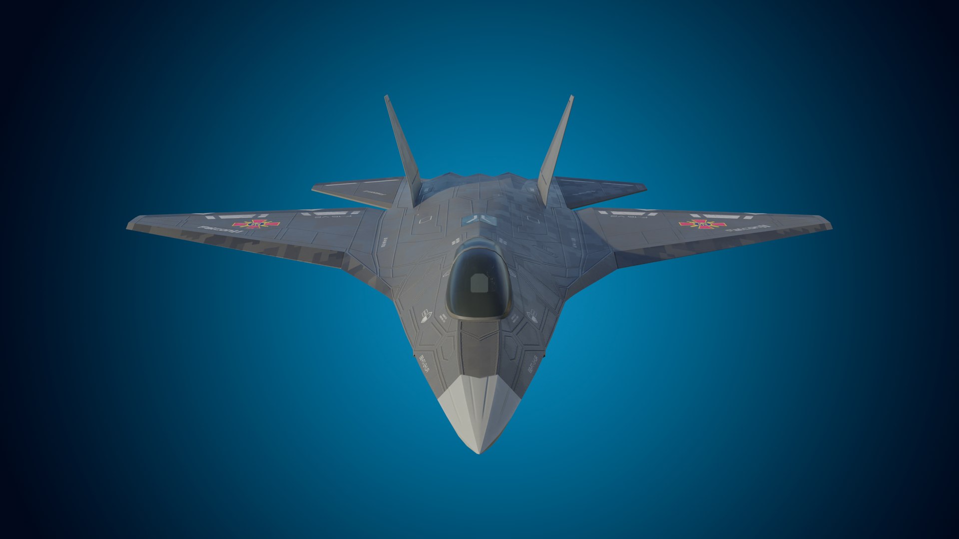 F-16 V2 Low-Poly Game Ready With PBR Textures Low-poly 3D Model Model ...