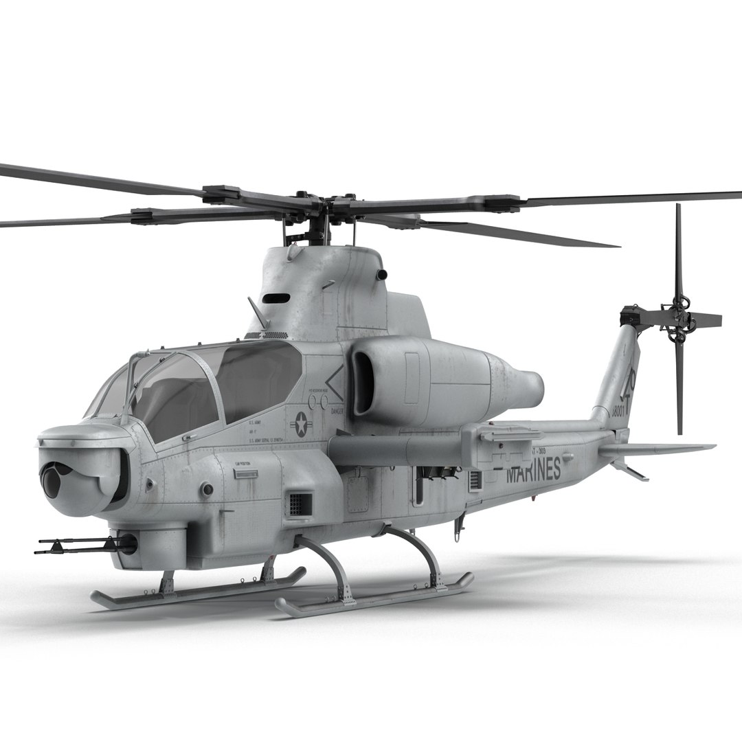 Attack Helicopter Bell AH 1Z Viper Rigged 2 3D model preview