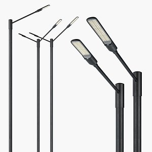3D Street lamp set 5 model