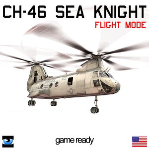 CH-46 Sea Knight with Translucent Rotor Disk