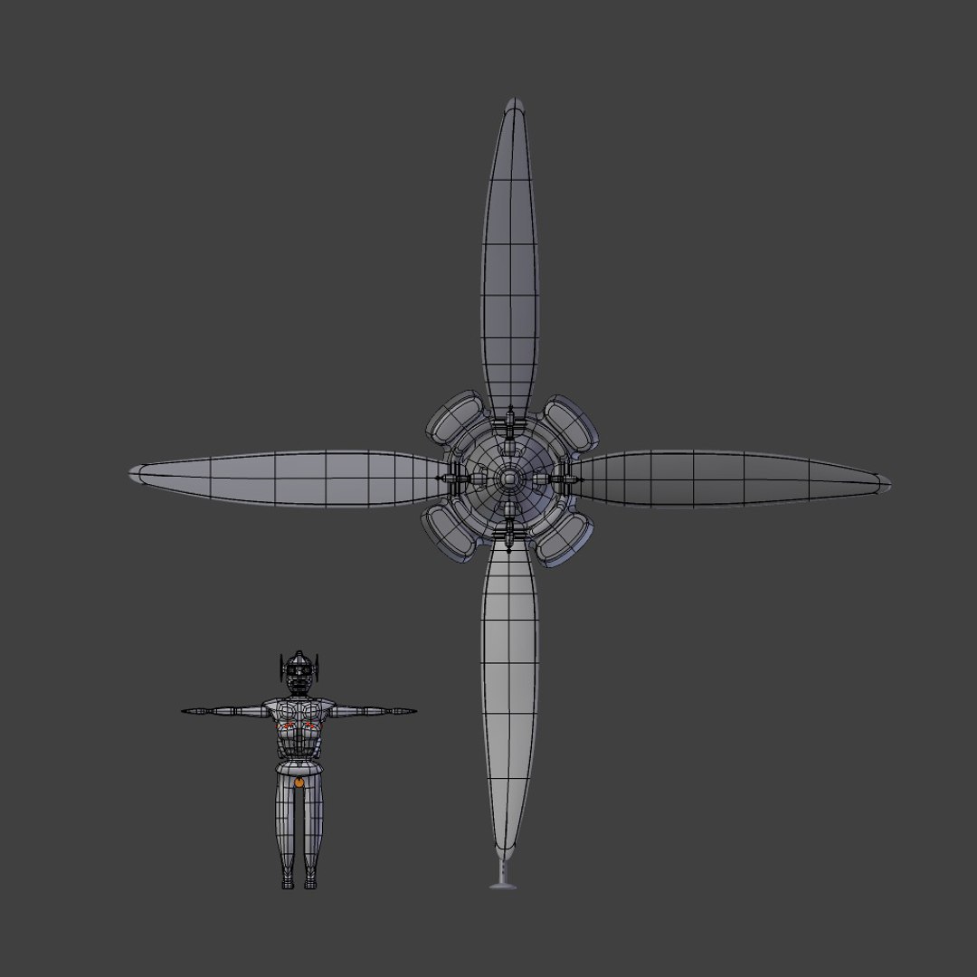 3d Propeller Motors Model