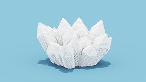 White Voxel Crystal 3D model