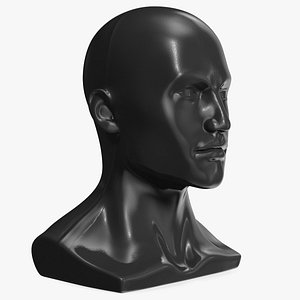 Black Male Mannequin Head 3D model