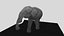 Modelo 3D de elefante realista 6 animações prontas para o jogo Unity Asset