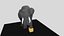Modelo 3D de elefante realista 6 animações prontas para o jogo Unity Asset