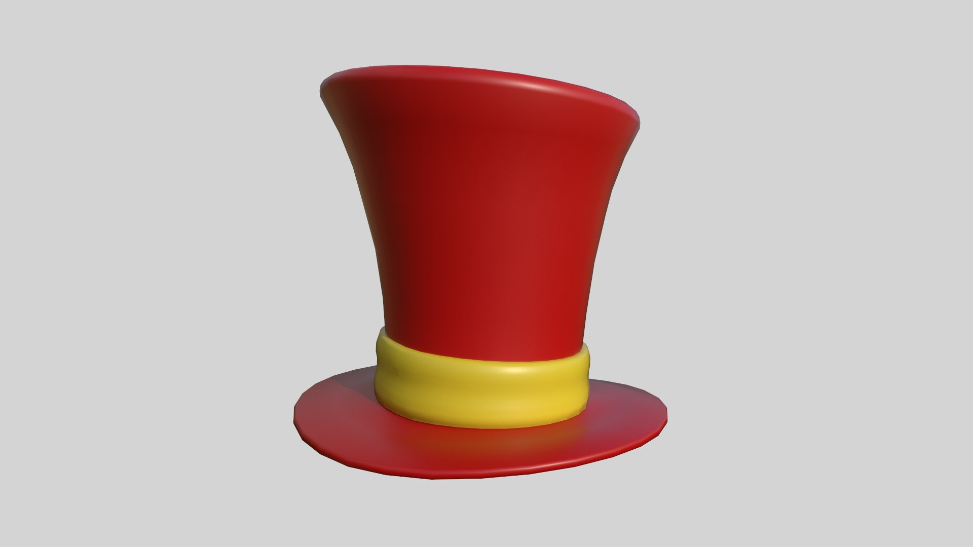 3D Model Top Hat 10 Cartoon Red Character Fashion Design TurboSquid