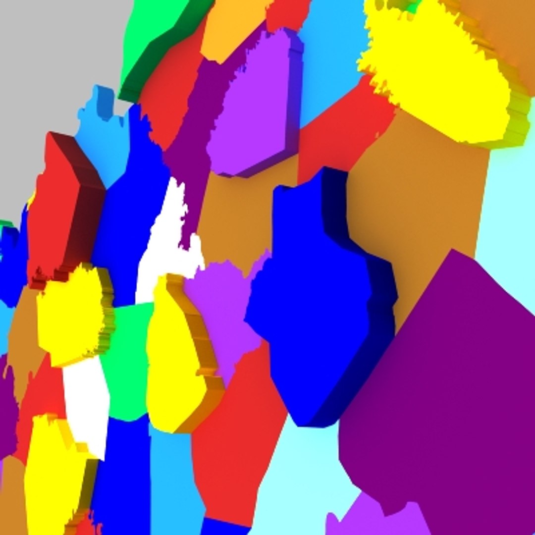 3d state counties model