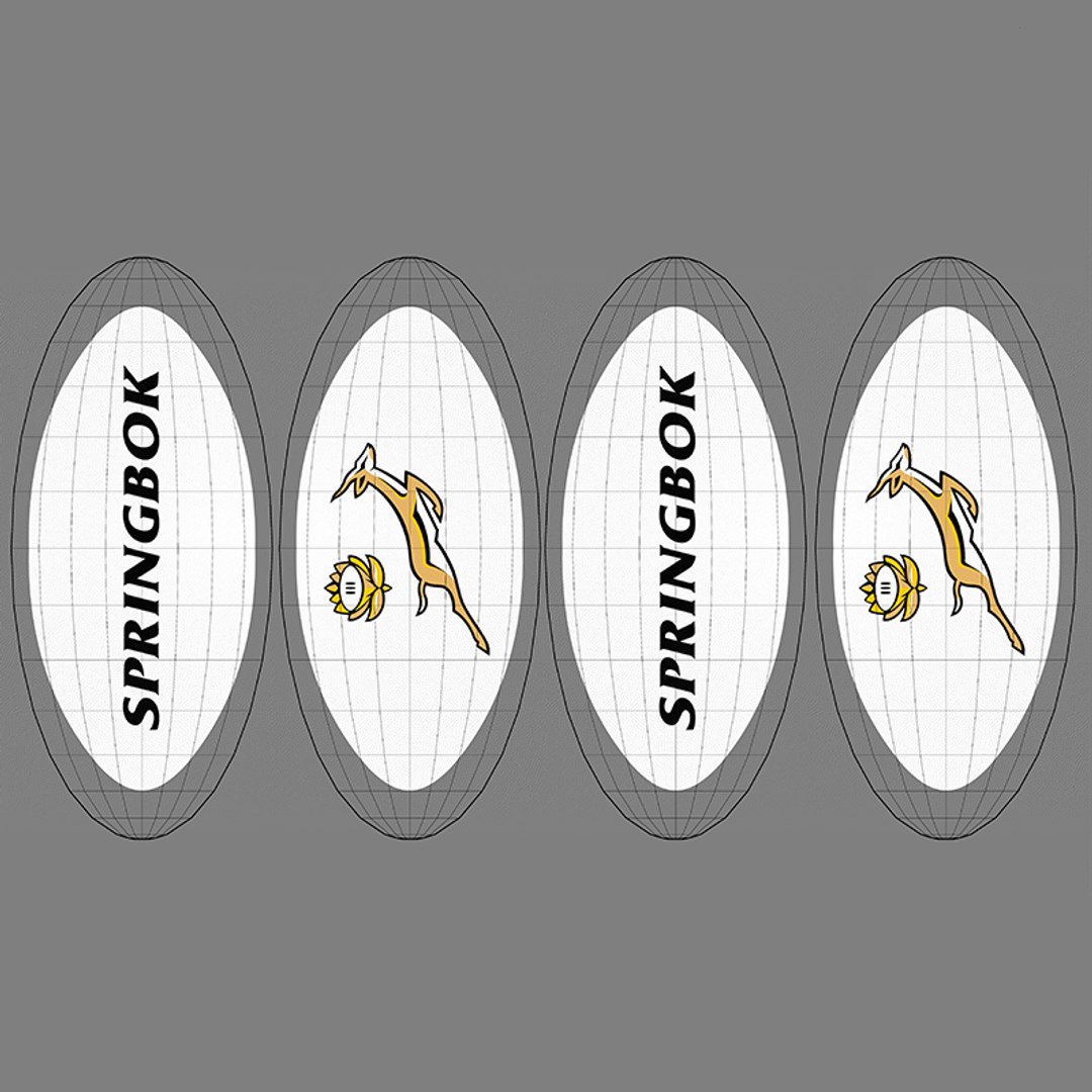 3D Rugby Ball Springbok L1492 Model - TurboSquid 1786682