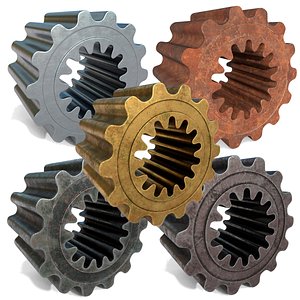 3D realistic metalic gears