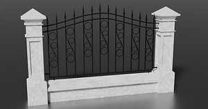 Concrete Iron Fence