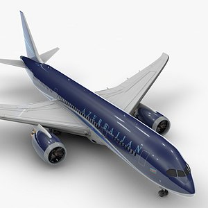 boeing 787 dreamliner azerbaijan 3D