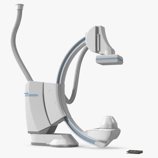 modelo 3d Máquina de angiografía con arco en C independiente, blanca ...