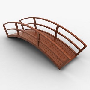 wooden bridge wood 3ds