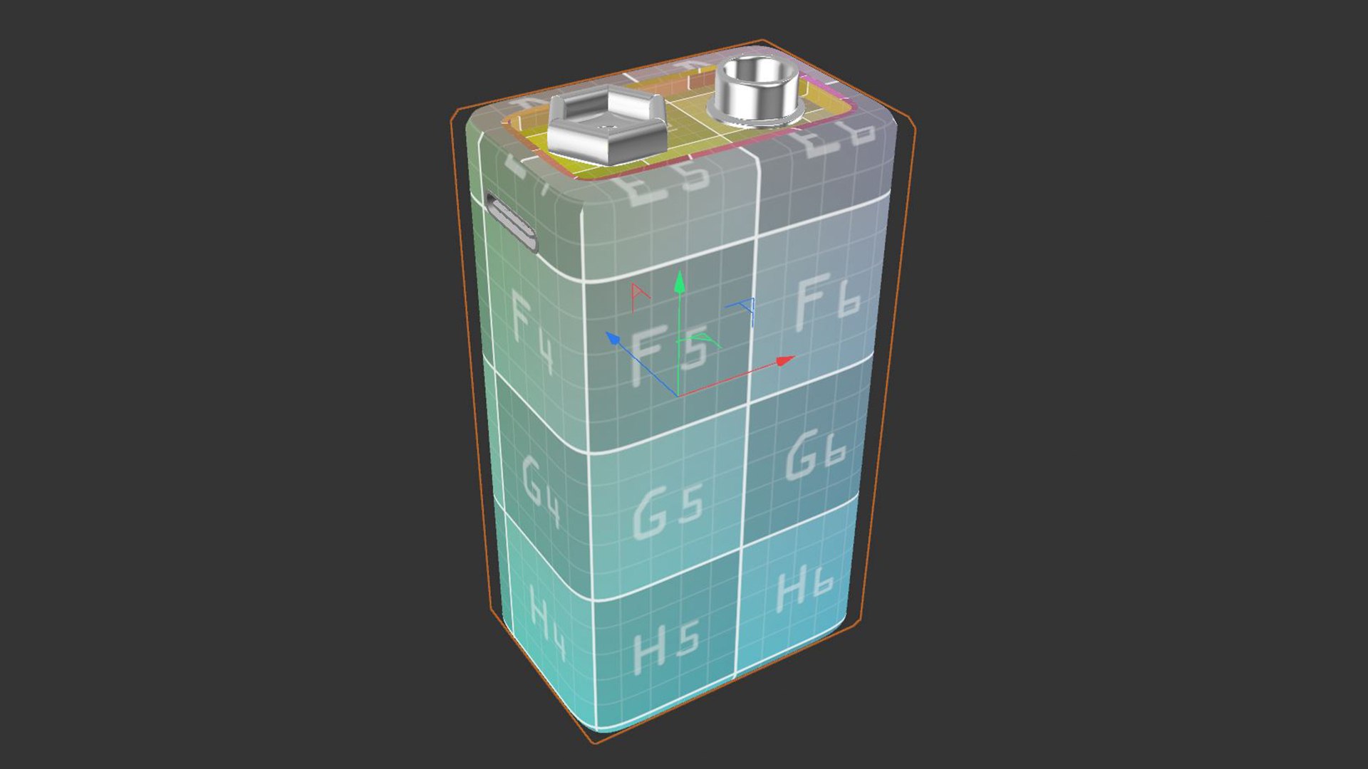 3D New Design Rechargeable 9 Volt Square Battery Type C Side Top Model ...