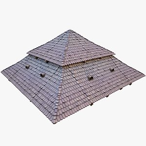 Medieval Roof Large Pyramid 3D model