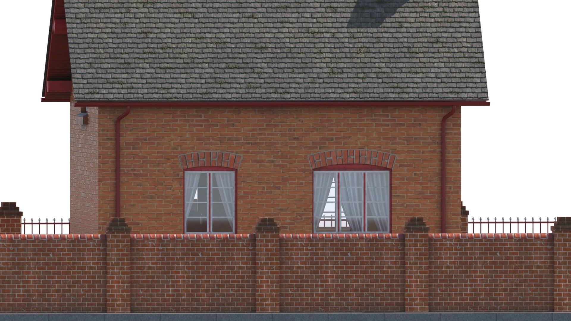 3D Model Small Brick House - TurboSquid 2165989