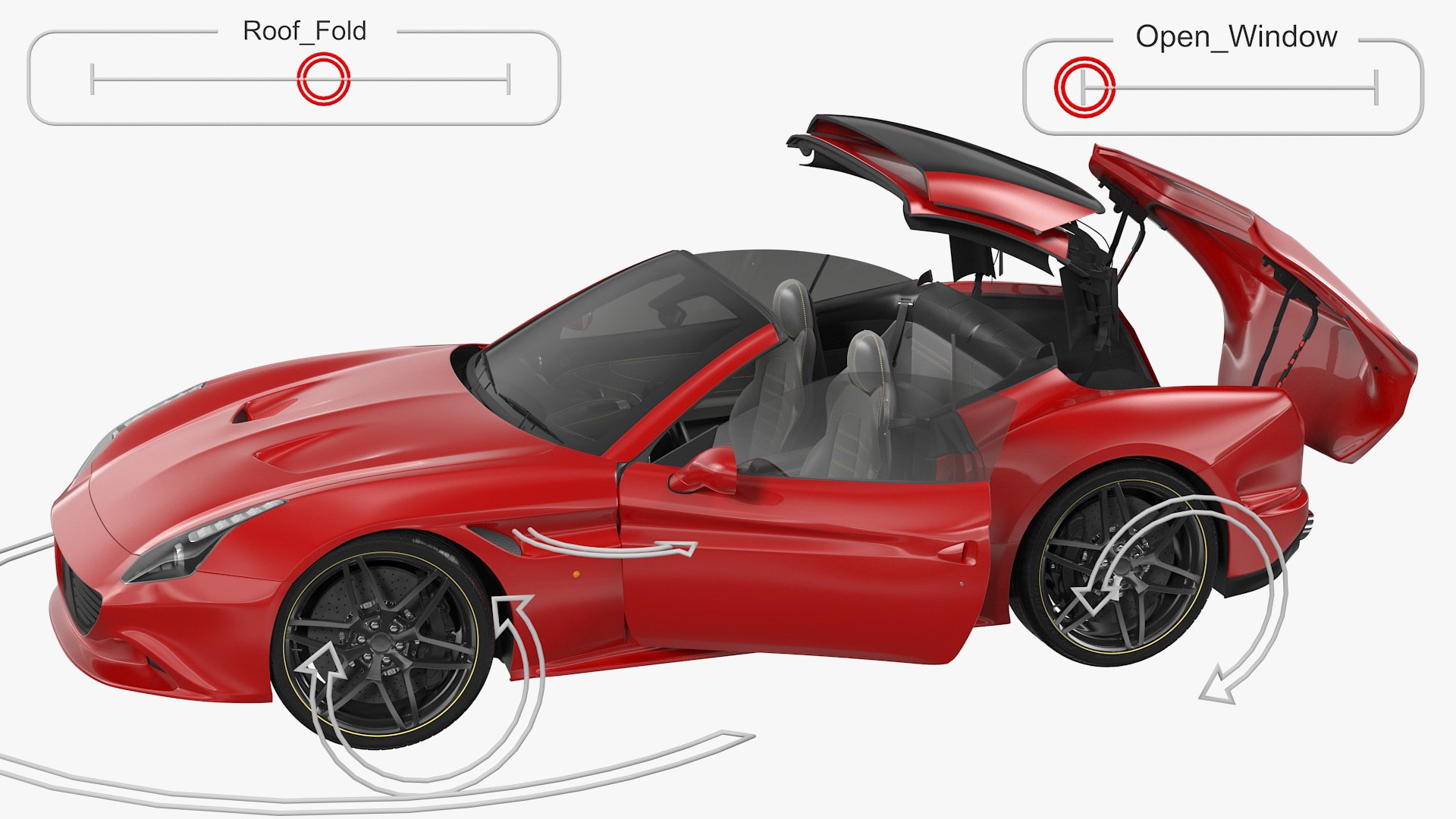 Generic Sport Car Rigged(1) 3D model preview