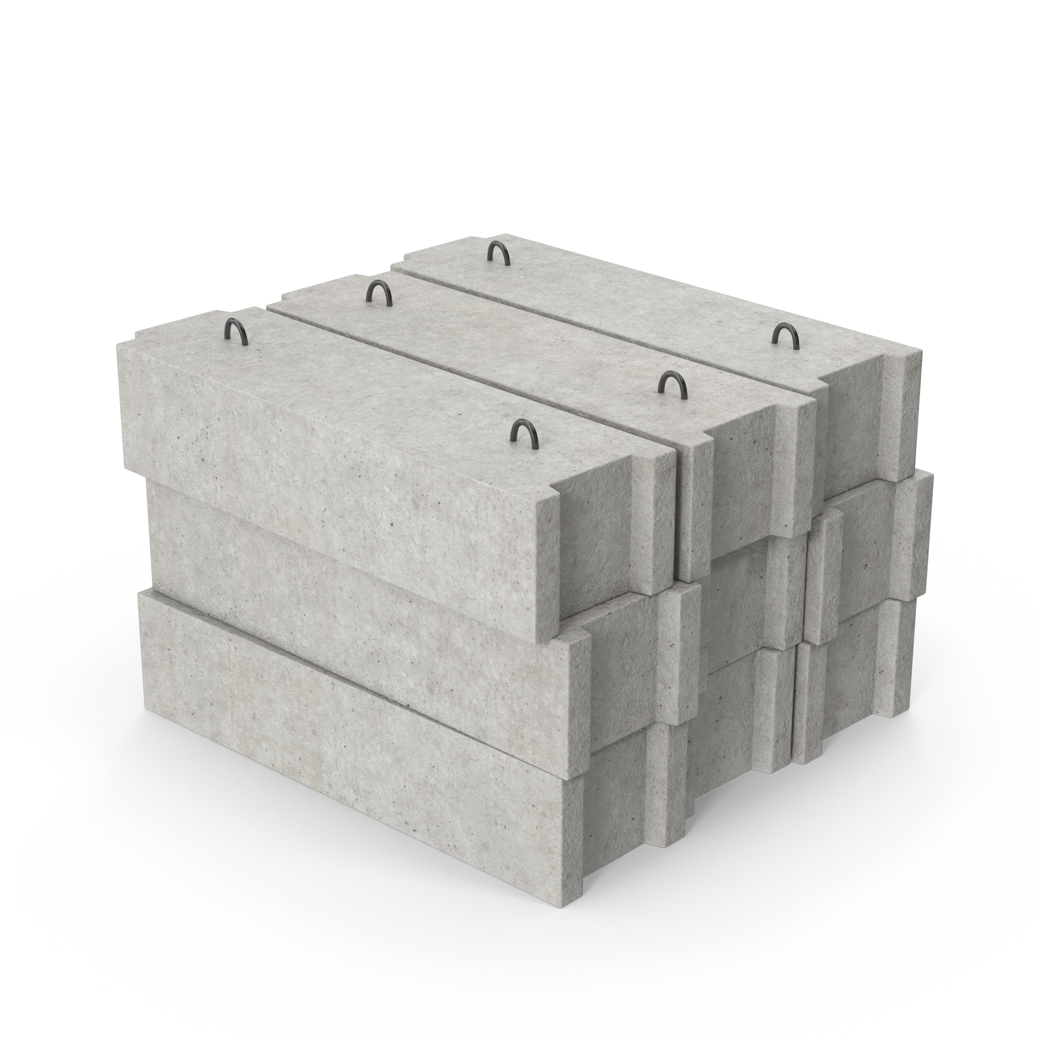 modelo 3d Stacked Concrete Blocks - TurboSquid 2028018