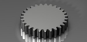 spur gear 48 48p 3d model