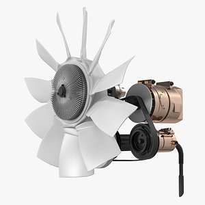 Car Engine Cooling Fan 3D Model