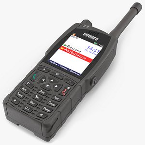 3D Sepura SC20 TETRA Handheld Radio with Antenna Black model