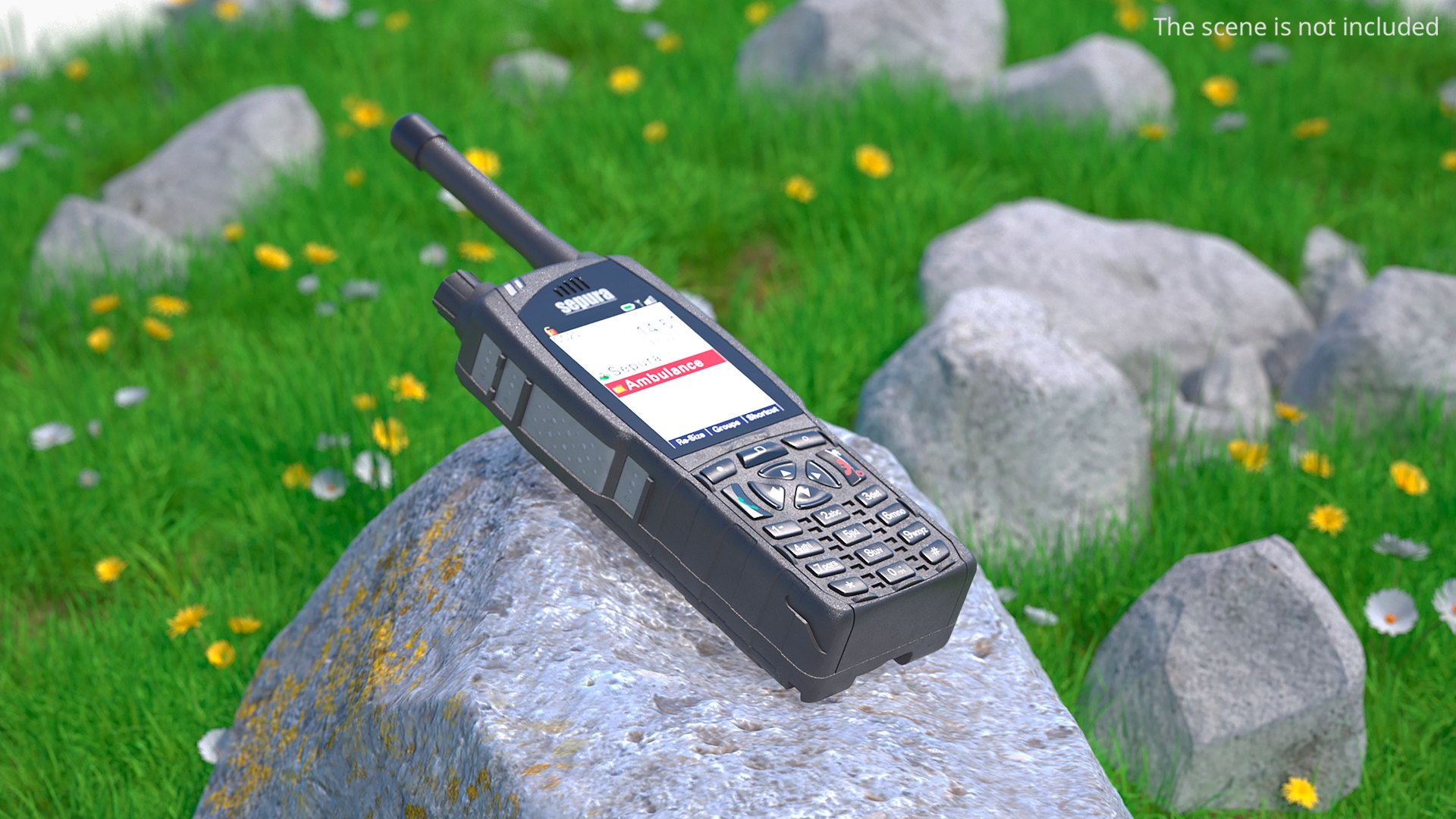 3D Sepura SC20 TETRA Handheld Radio With Antenna Black Model ...