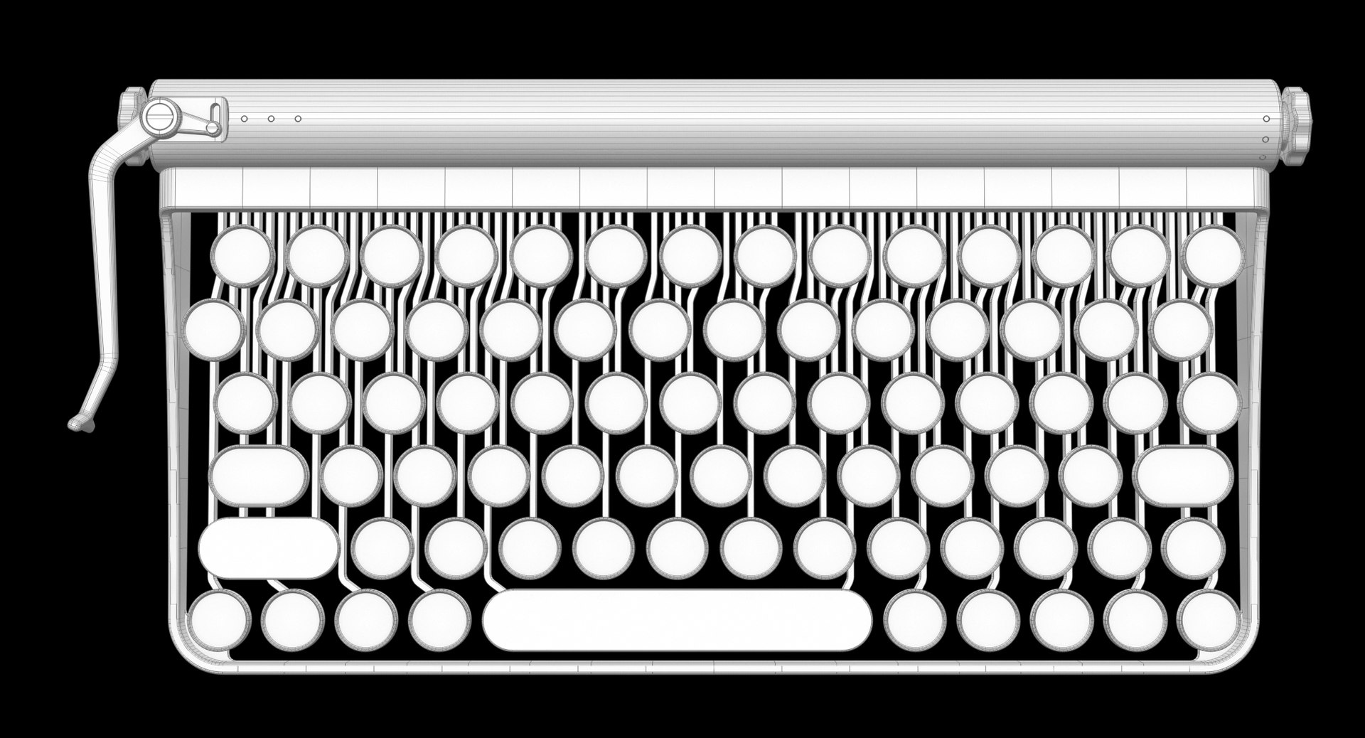 Max Photoreal Antique Keyboard