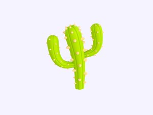 3D Cartoon Cactus