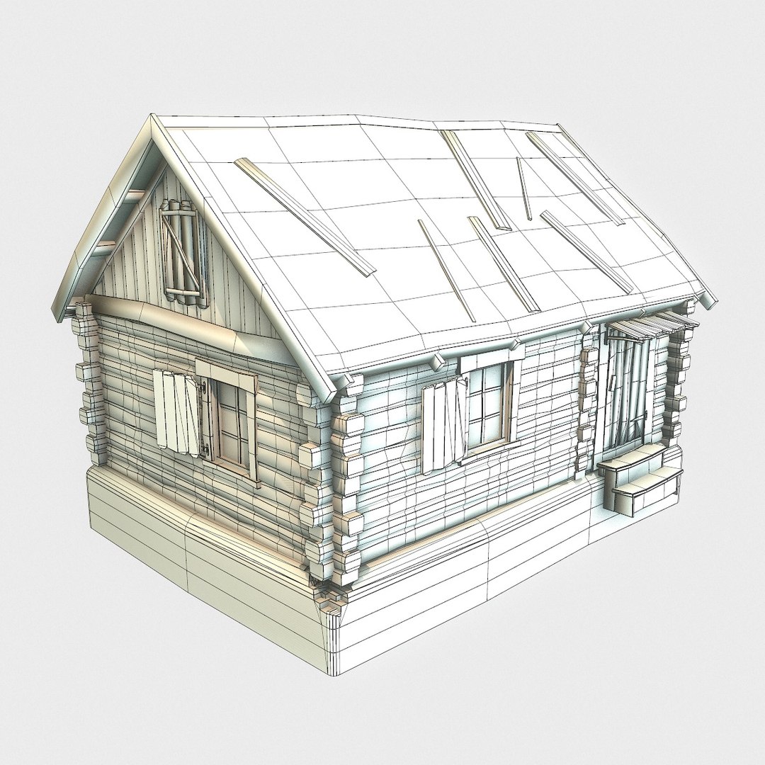 3d Old Wooden House Model 2606