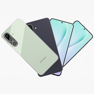 3D model Samsung Galaxy M56 Black and Green