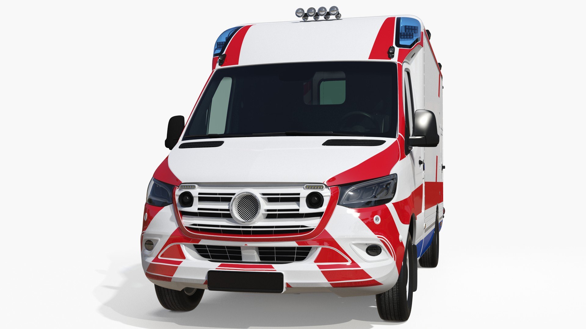 Ambulance Vehicle Simple Interior 3D model preview