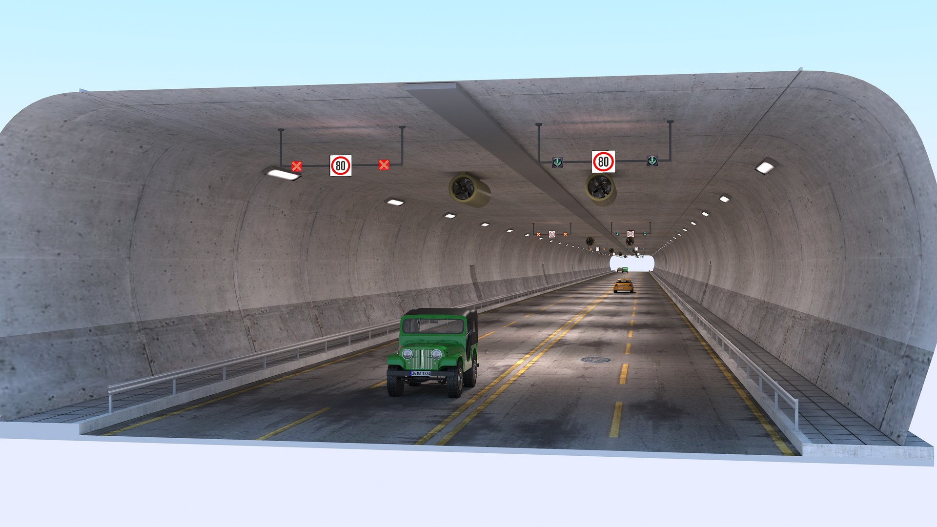 Tunnel Road 3D Model - TurboSquid 1622640