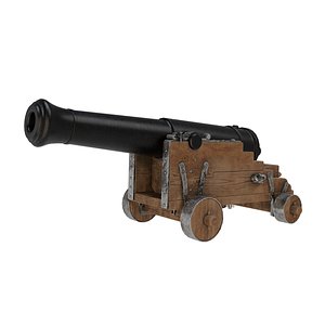 Old Ship Cannon model