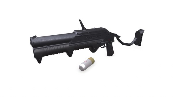 GM-94 ポンプ アクション グレネード ランチャー ローポリ PBR3D