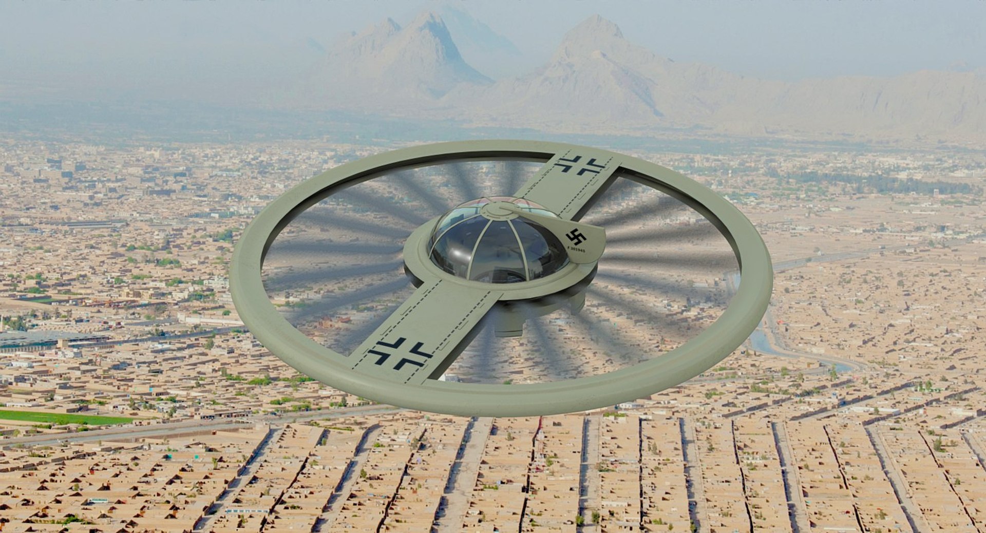 f30 nazi flying saucer 3d model
