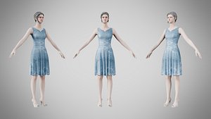 Dress 36 Velvet Frost v2 3D model