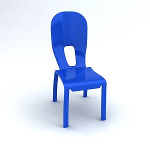 3d plastic chair model