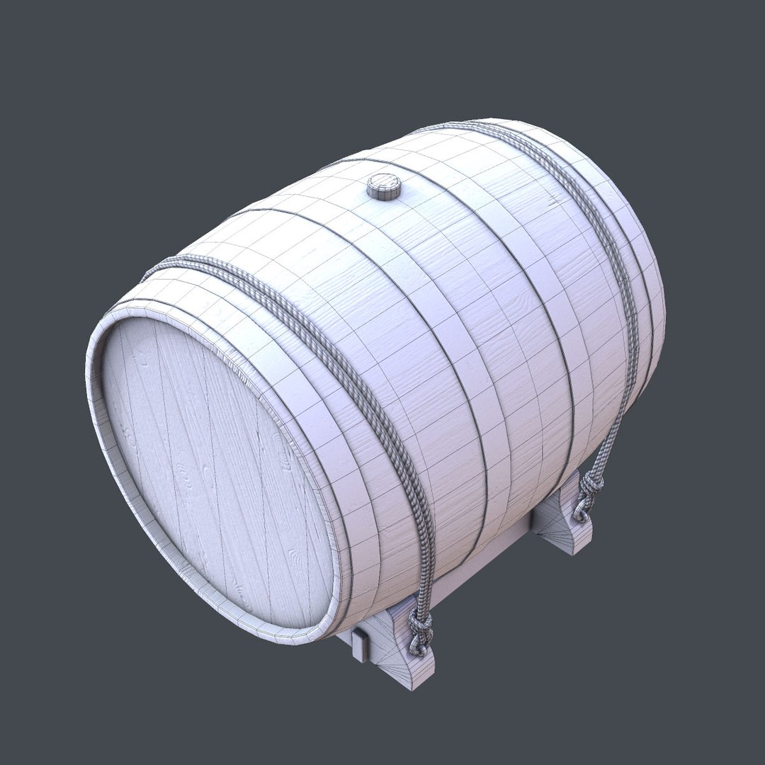 3d Water Barrel Model