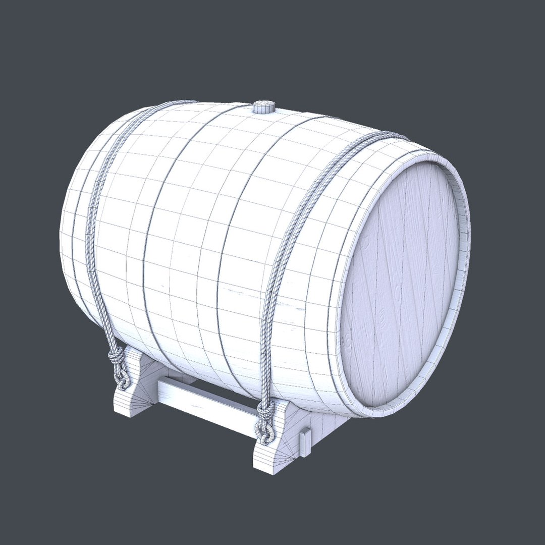 3d Water Barrel Model