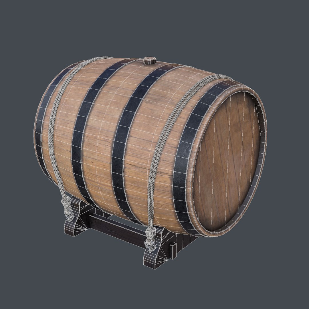 3d Water Barrel Model