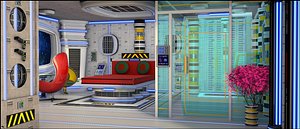 3D room sci-fi