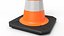 Traffic Cone 50cm Orange 3D model