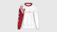 Girls Long Neck Printed Sweatshirt - NONE