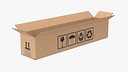 Cardboard Box 50x10x10 Half Open