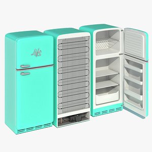 Low poly Retro fridge