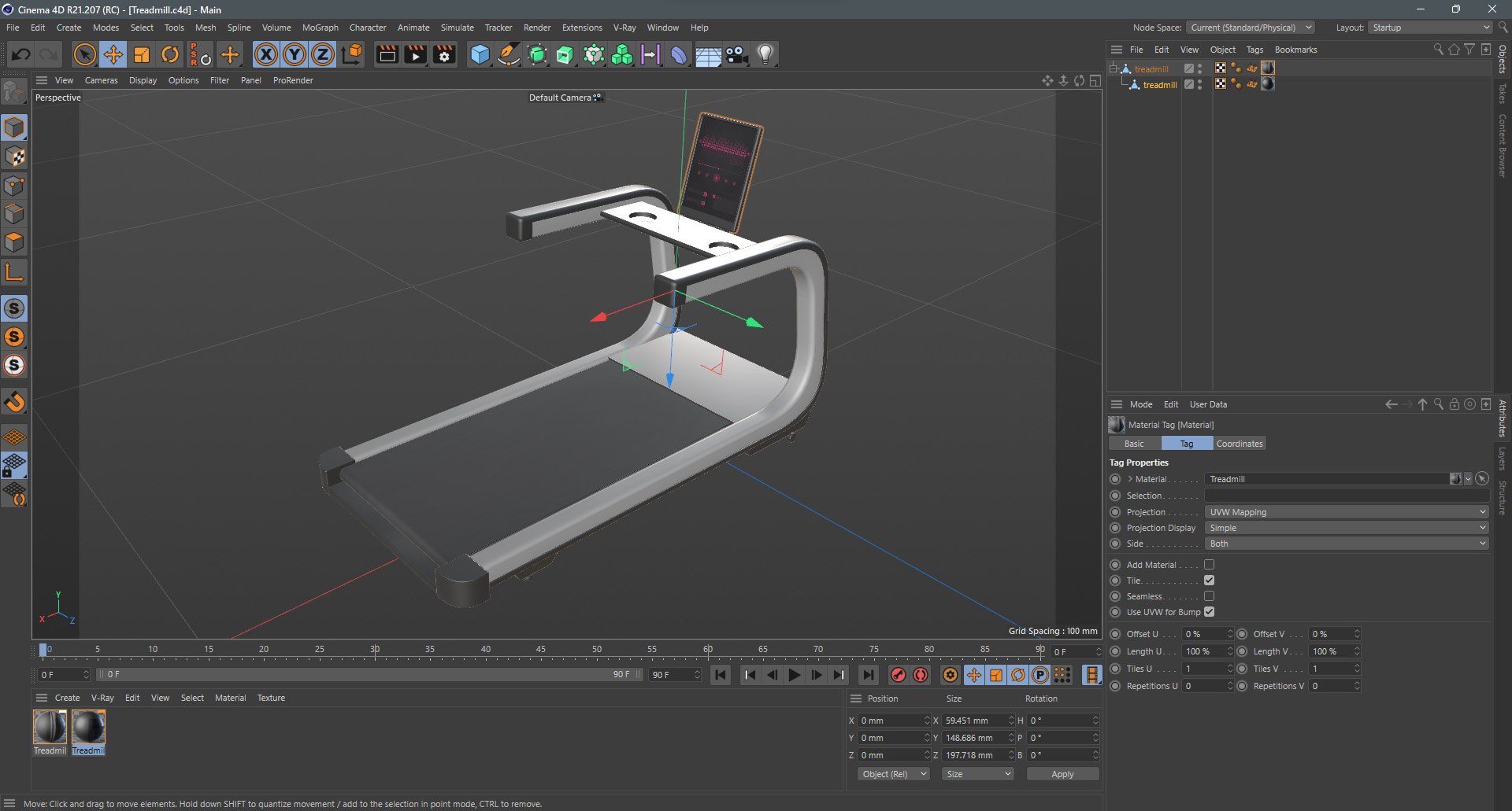 Treadmill 3D model - TurboSquid 2124806