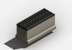3D Drain Channel Concrete Grate 500mm V150 3D Model model