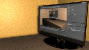 lcd monitor c4d free